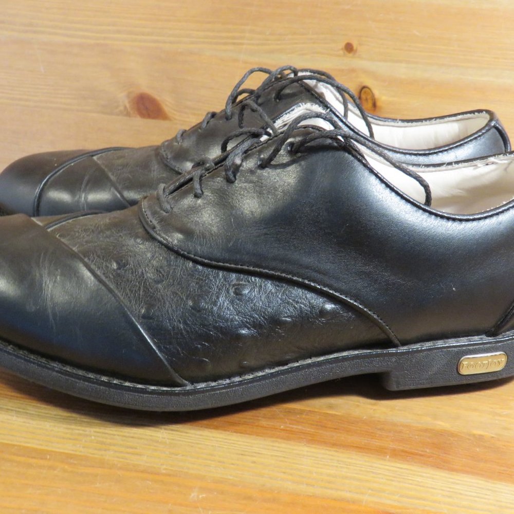 FootJoy 99326 Europa Ostrich Black SoftSpike Golf Oxford Cleats Women's sz8